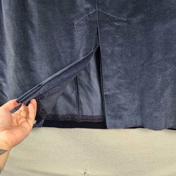 Vintage MJ Concepts in Sportswear Black Velvet Midi Skirt Size 15 - Picture 9 of 10